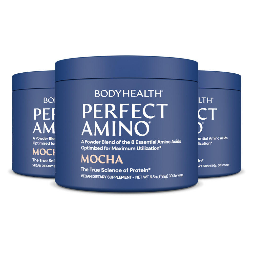 BodyHealth PerfectAminoXP Mocha Boost 30 servings pack of three bottles