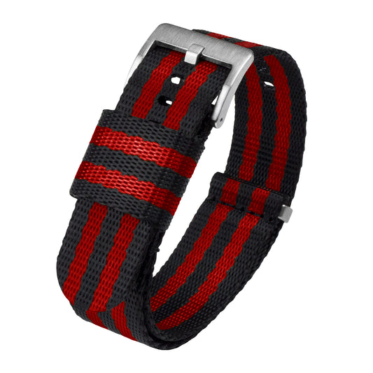 Black/Red Striped Strap