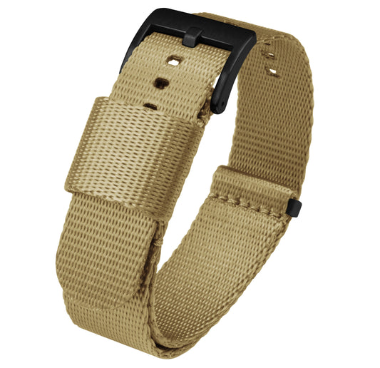 Barton Watch Bands Choices, Choices! Crafted Canvas Watch Band // Army Green (22mm)