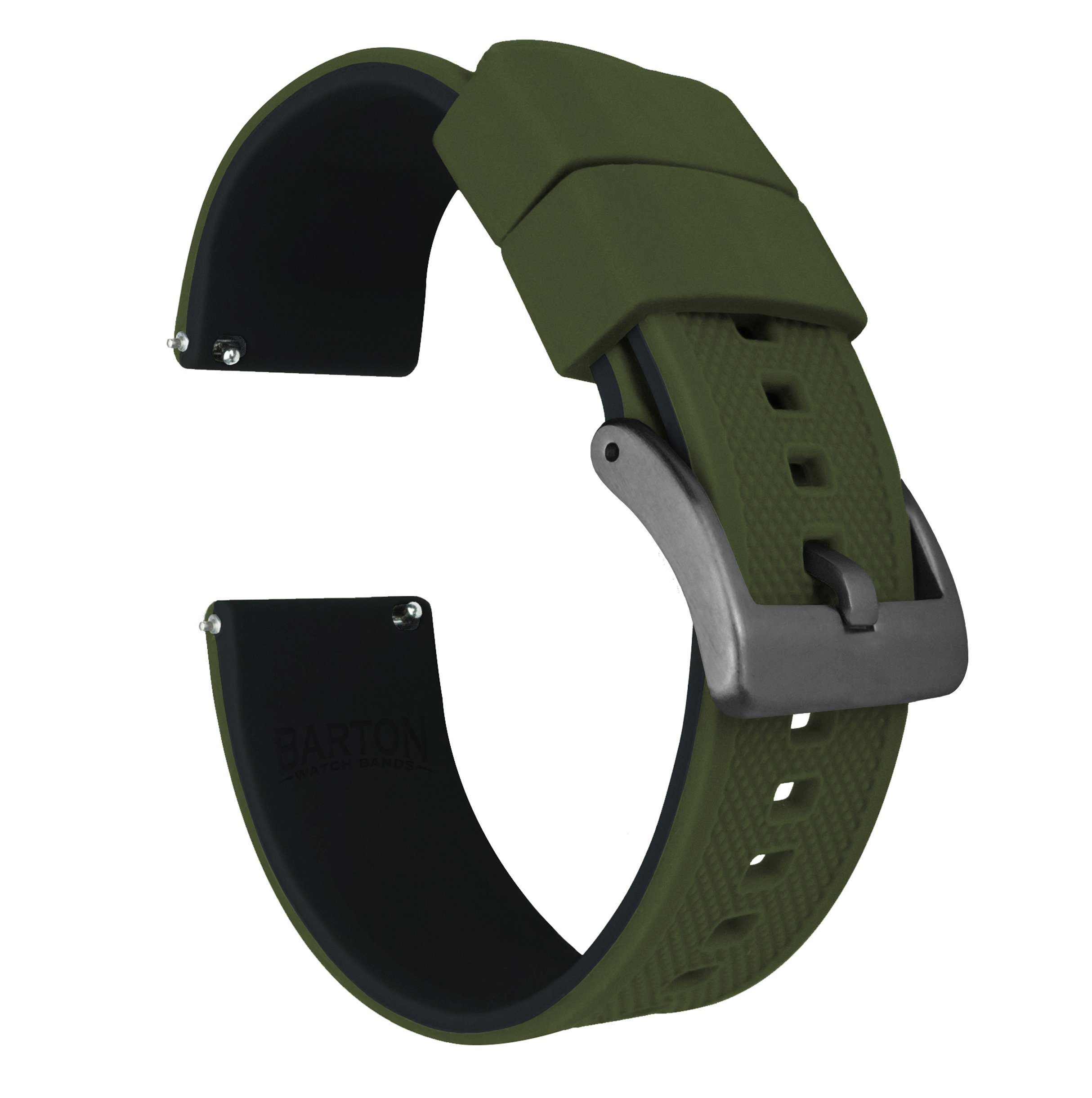 Black Elite Silicone Watch Band 