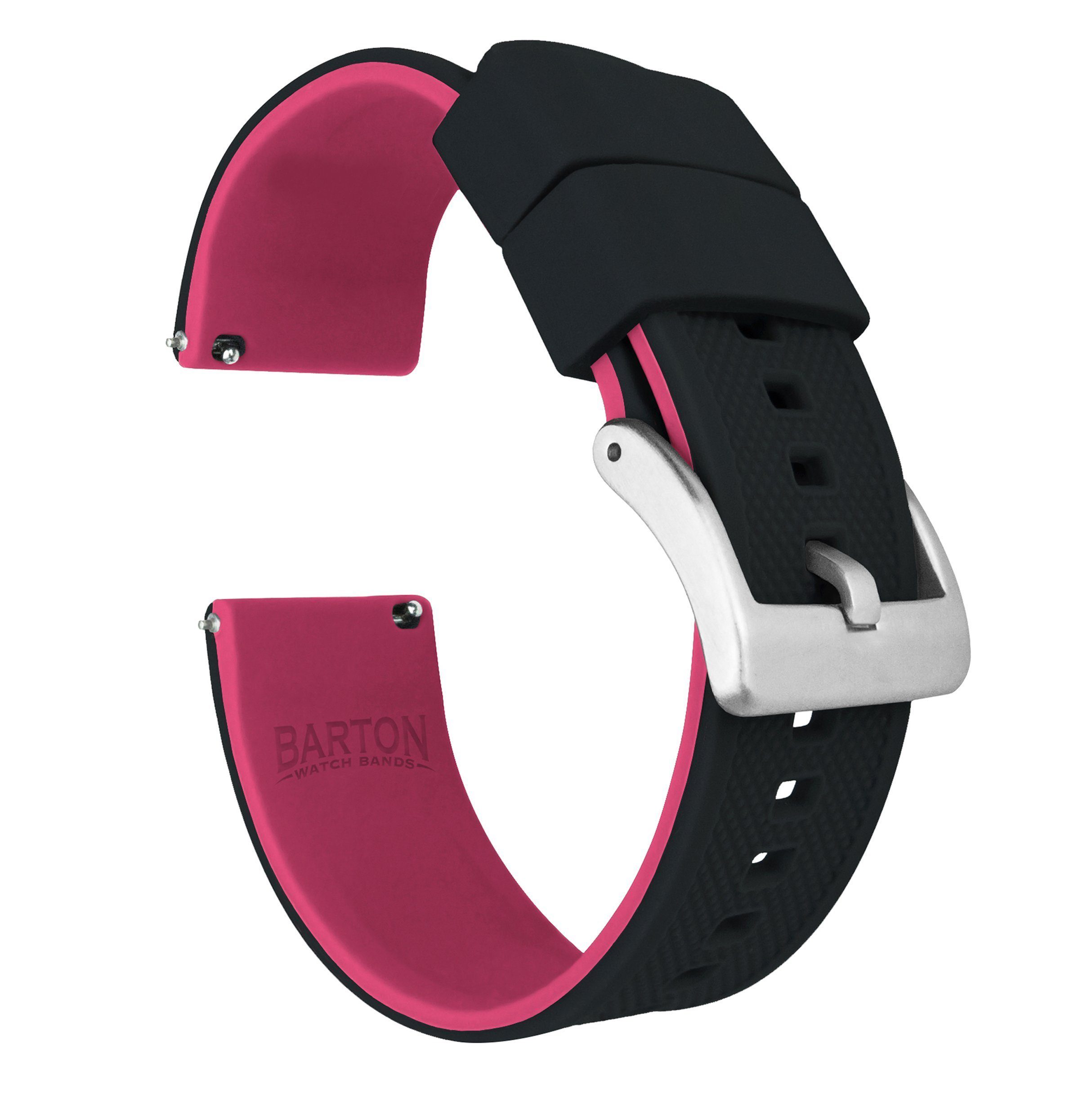 Fossil Q | Elite Silicone | Black Top / Pink Bottom – Barton Watch Bands