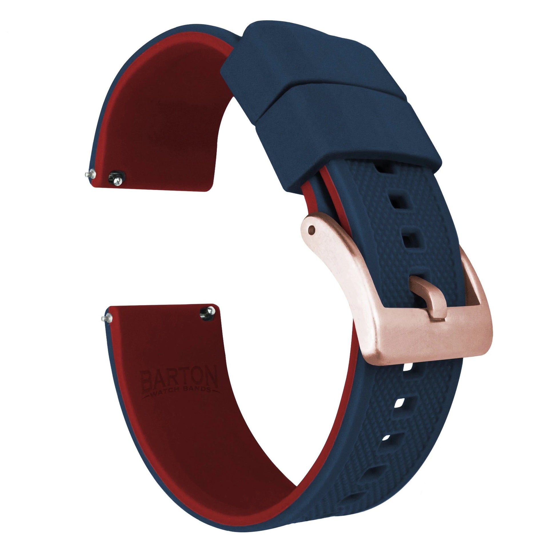 Samsung Galaxy Watch Bands Navy Crimson Red Elite Silicone Barton Watch Bands