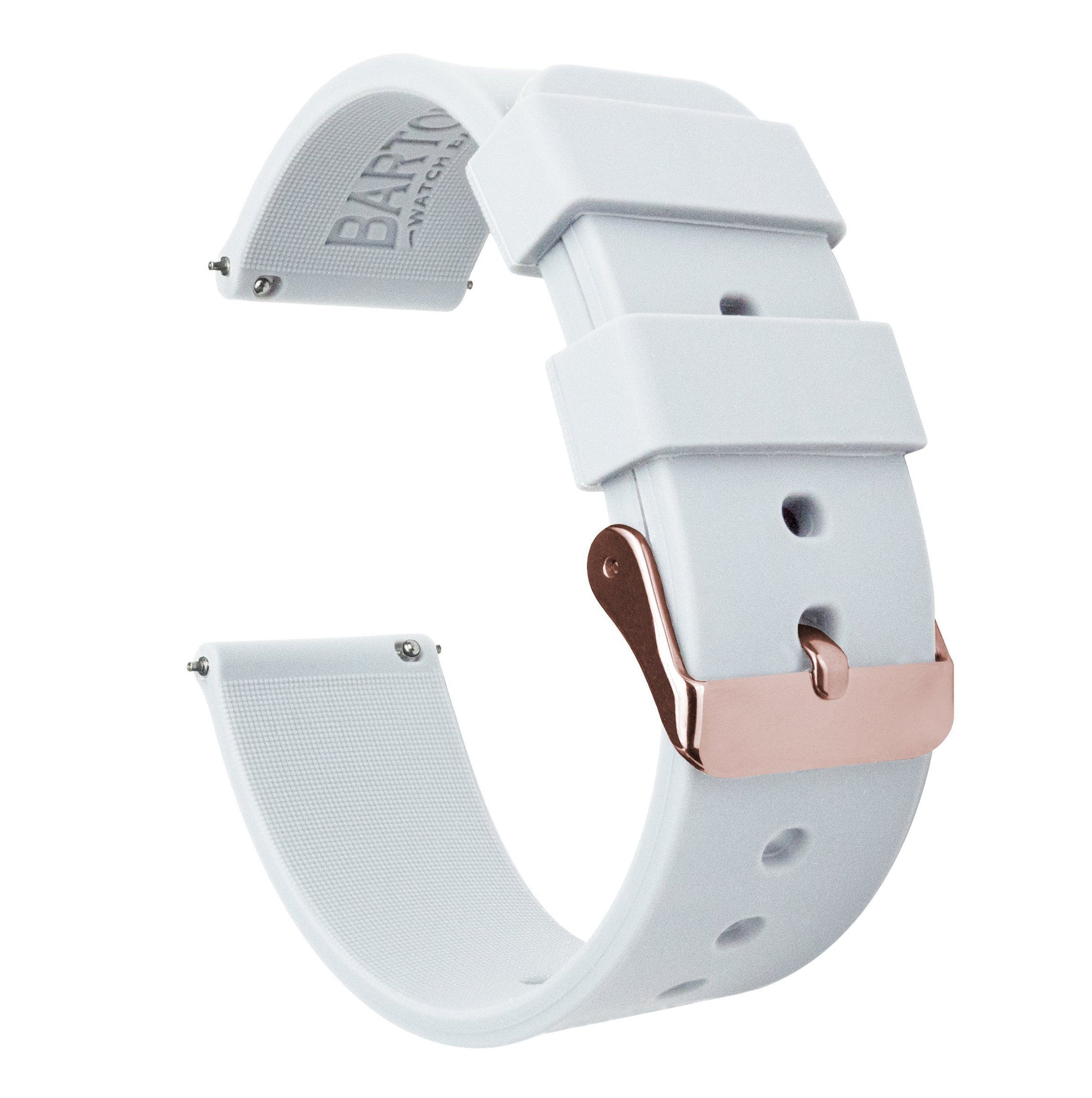 Samsung Galaxy Watch Bands White Silicone Quick Release Barton Watch Bands