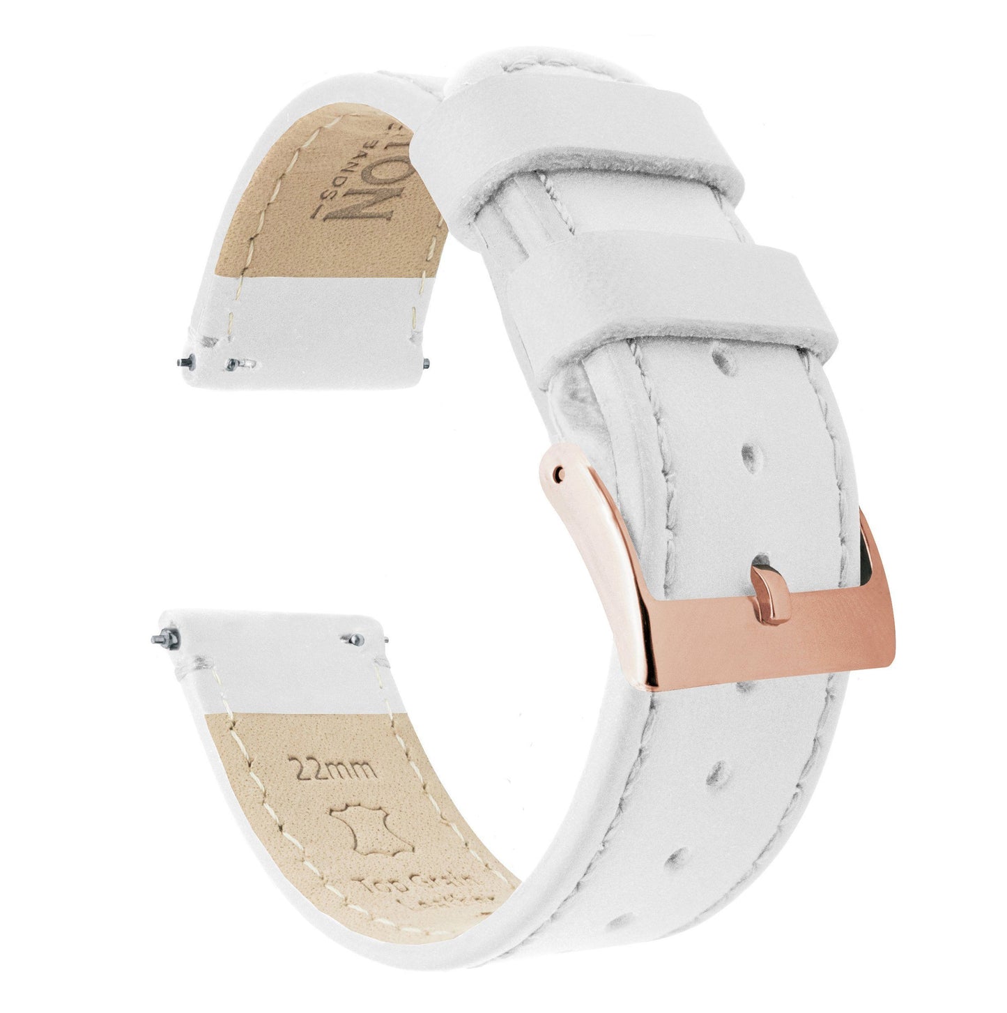 Samsung Galaxy Watch Bands White Leather Quick Release Barton Watch Bands