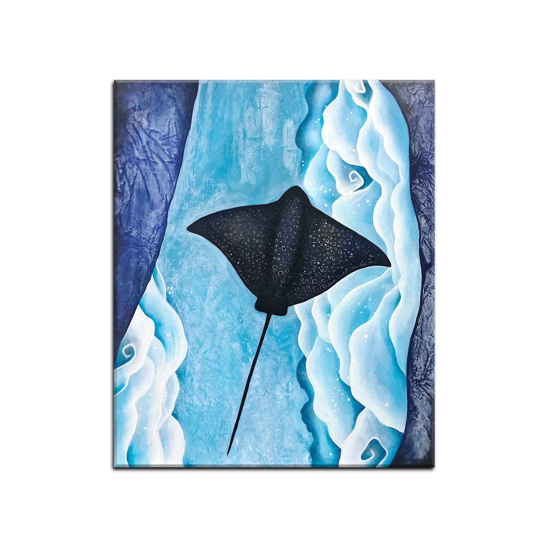 The Spotted Eagle Ray Painting – Oevaali Art Shop