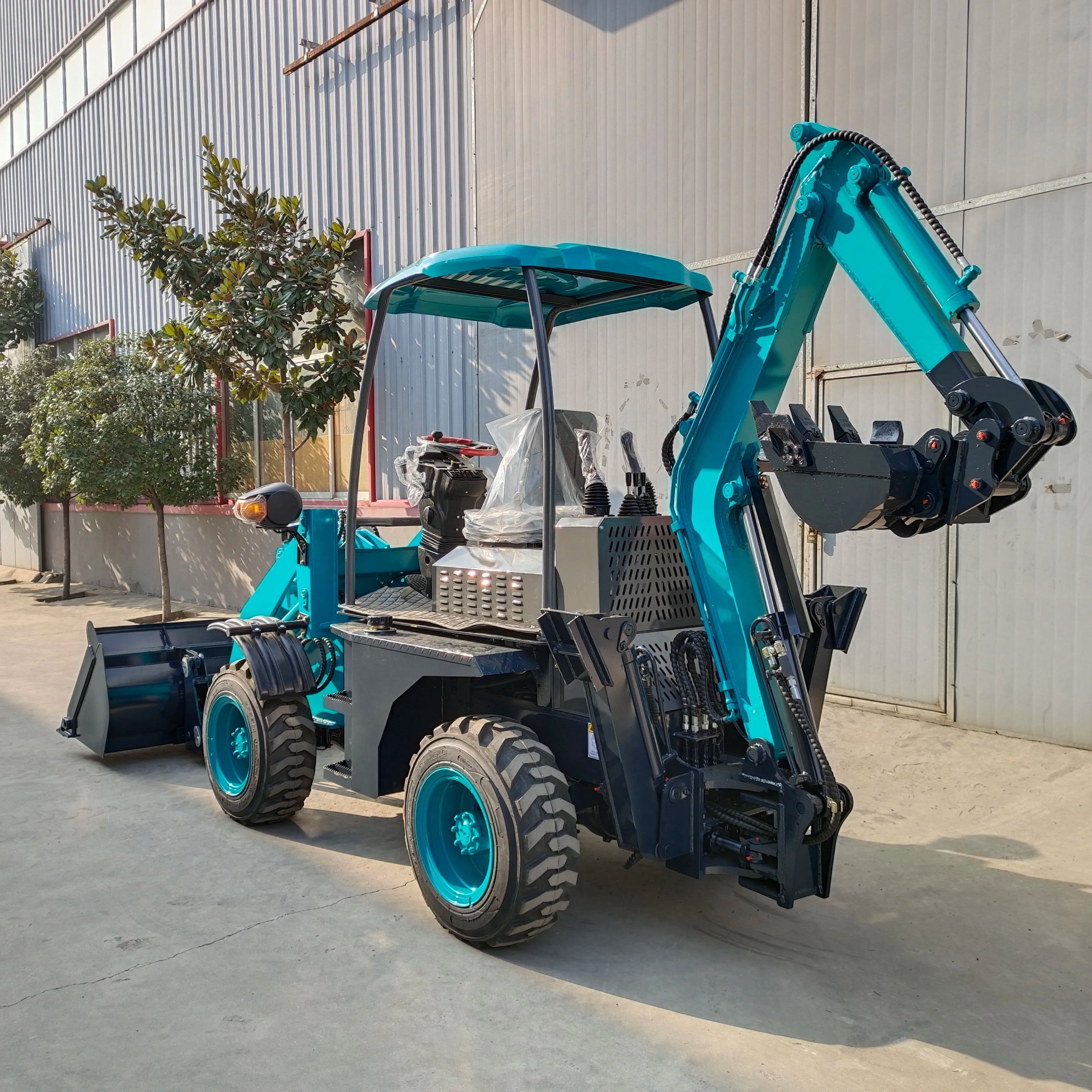 60-120hp mini backhoe loader 4X4 wheel/backhoe loader excavator used loaders