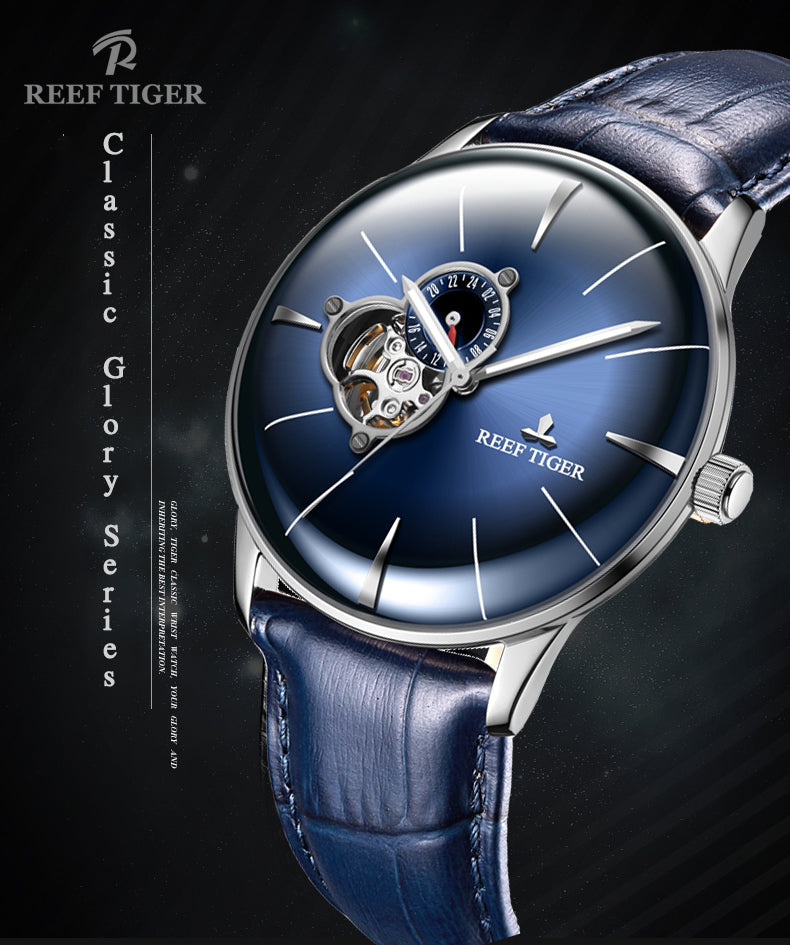 Best Affordable Men's Automatic Dress Watches from Reef Tiger Classic Glory