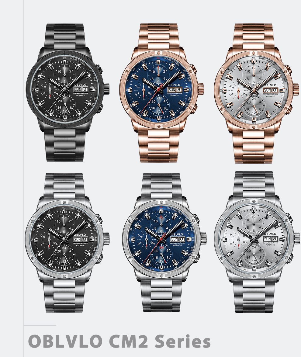 Luxury Chronograph Automatic Steel Watch