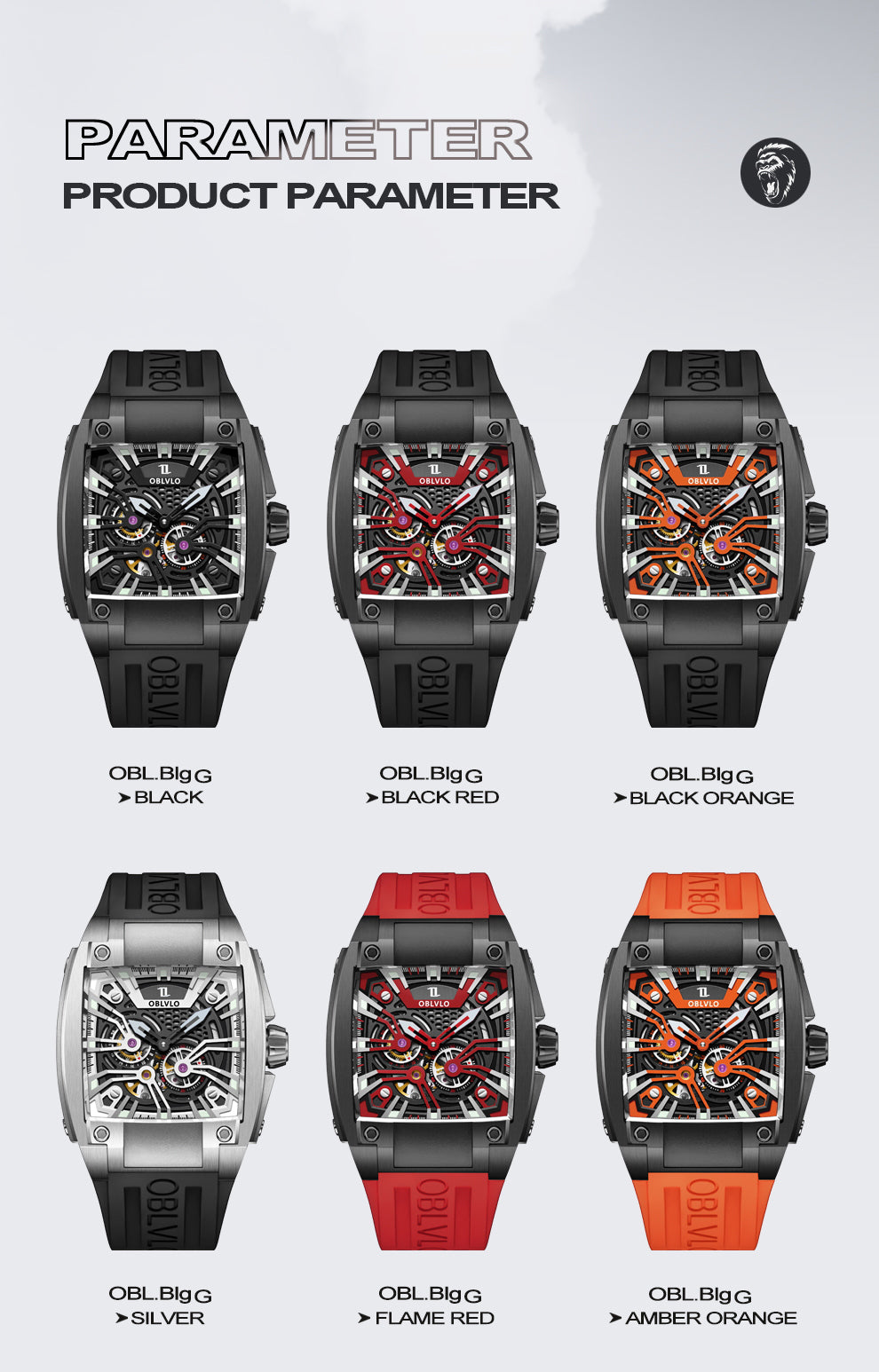 Oblvlo GM Automatic Sports Watches