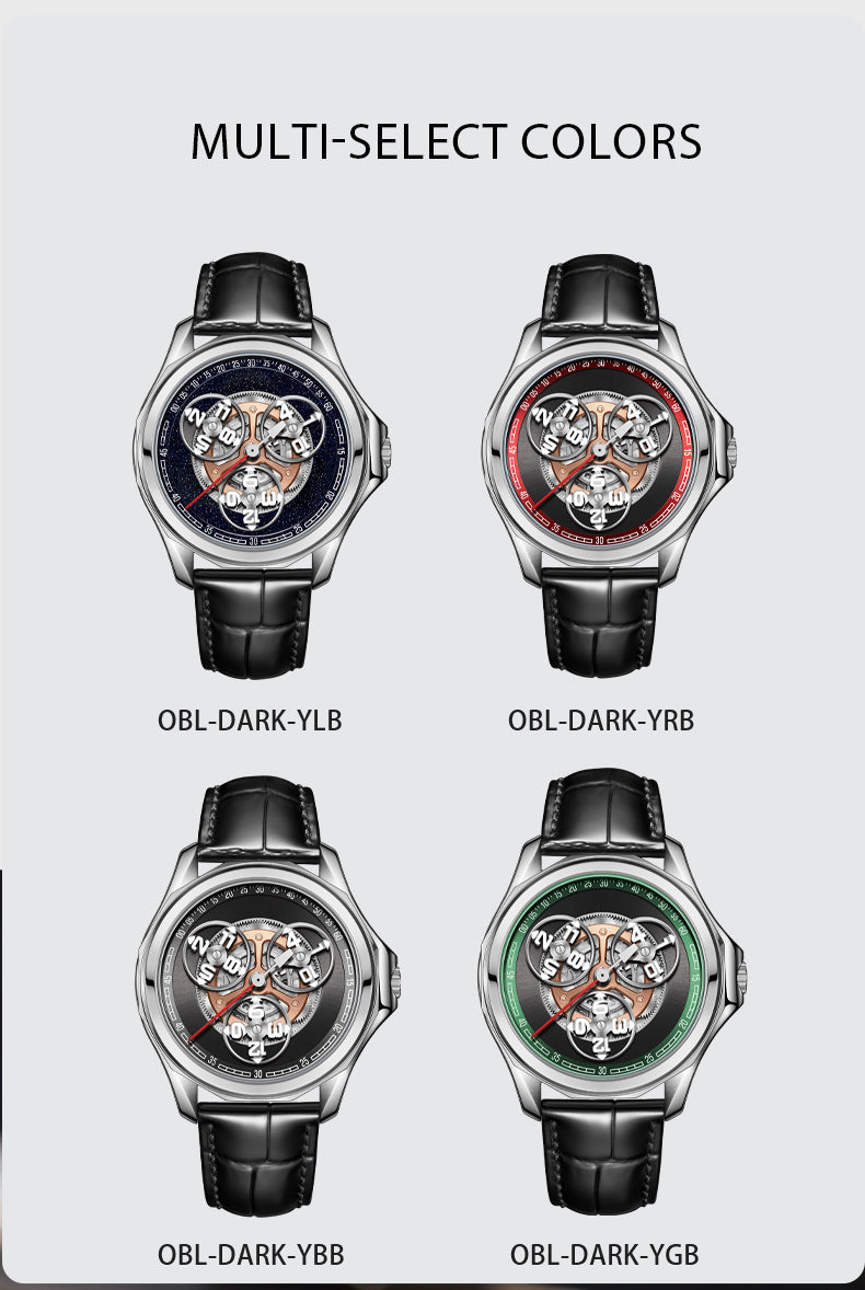 Luxury Oblvlo Unique Skeleton Automatic Watches