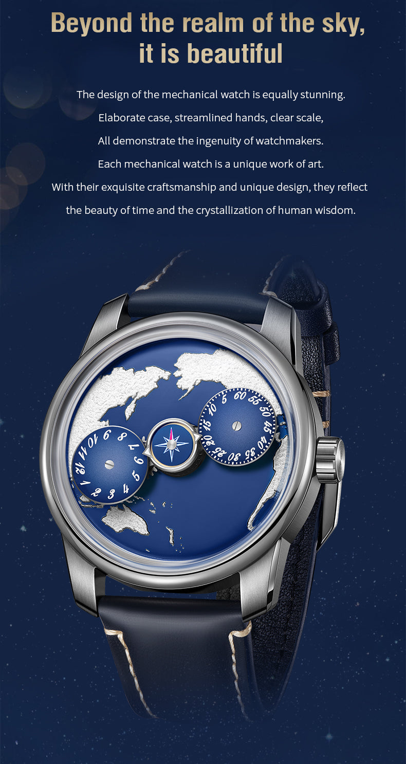OBLVLO JM EARTH Series - Unique Dress Automatic Watches for Men