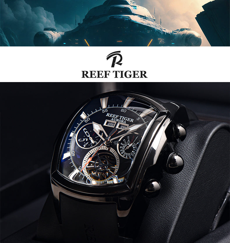 Best Black PVD Automatic Sport Watches From Reef Tiger Aurora Tank II