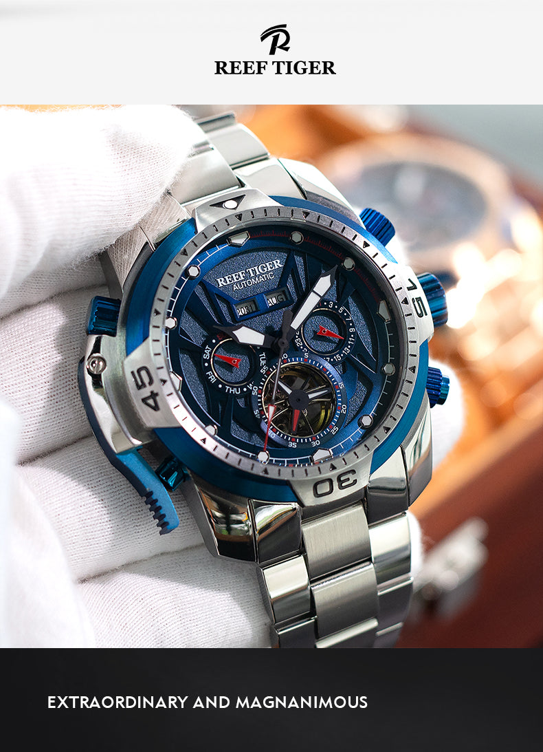 Reef Tiger Aurora Transformers Luxury Automatic Sports Watches