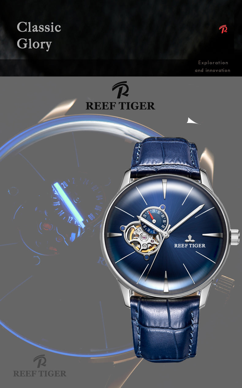 Best Affordable Men's Automatic Dress Watches from Reef Tiger Classic Glory