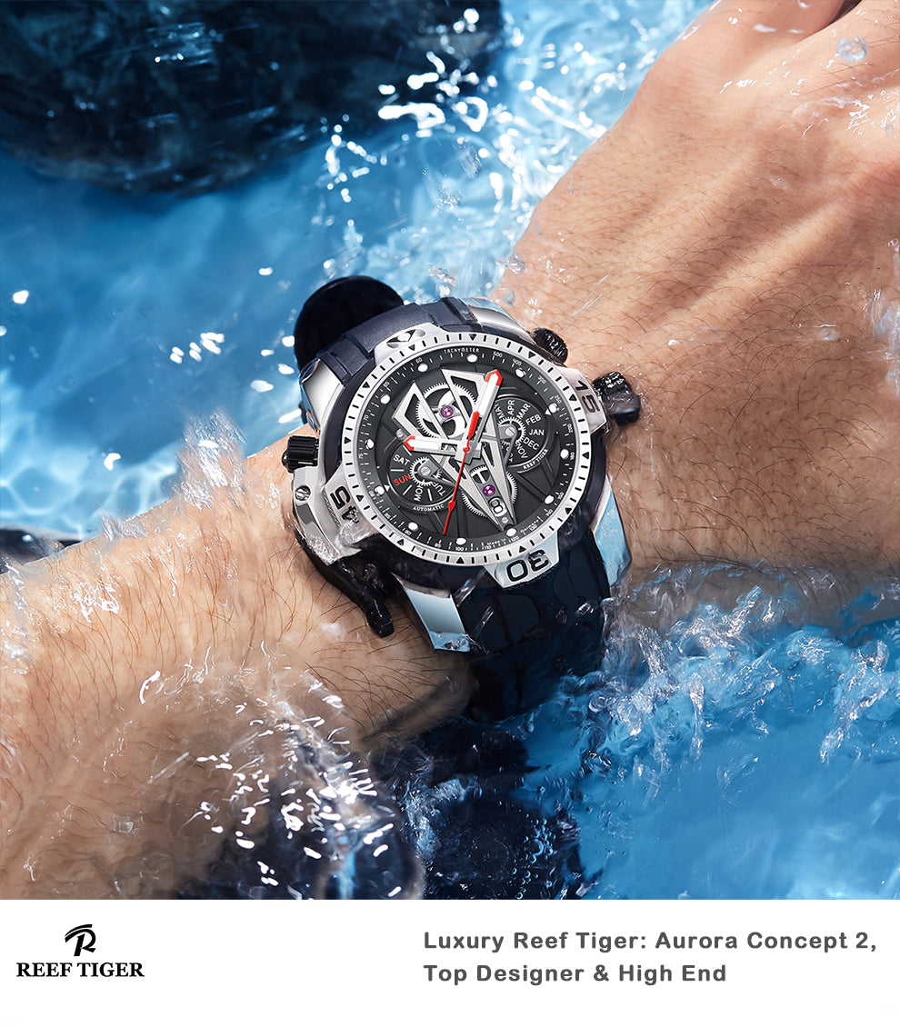 Reef Tiger Aurora Concept 2 Luxury Military Automatic Sport watches