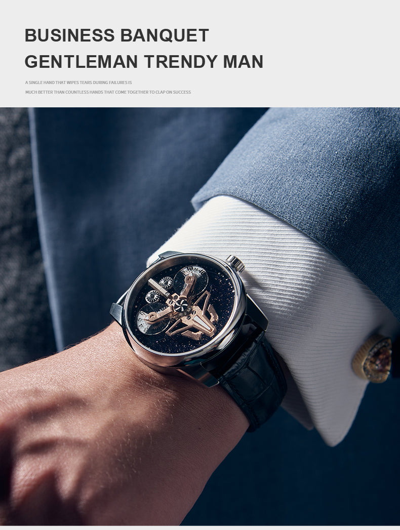 Best Oblvlo Luxury Unique Skeleton Automatic Watches For Men
