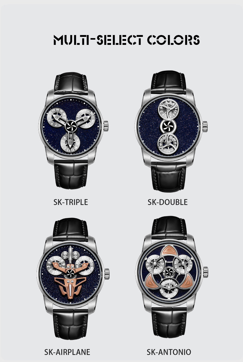 Oblvlo Luxury Unique Automatic Skeleton Watches