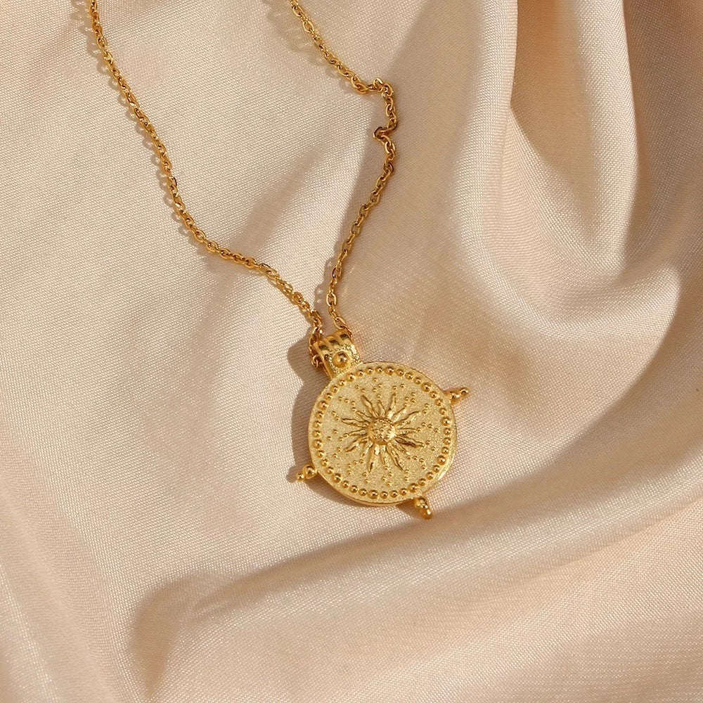 Make a Wish Sun & Moon Spinning Necklace