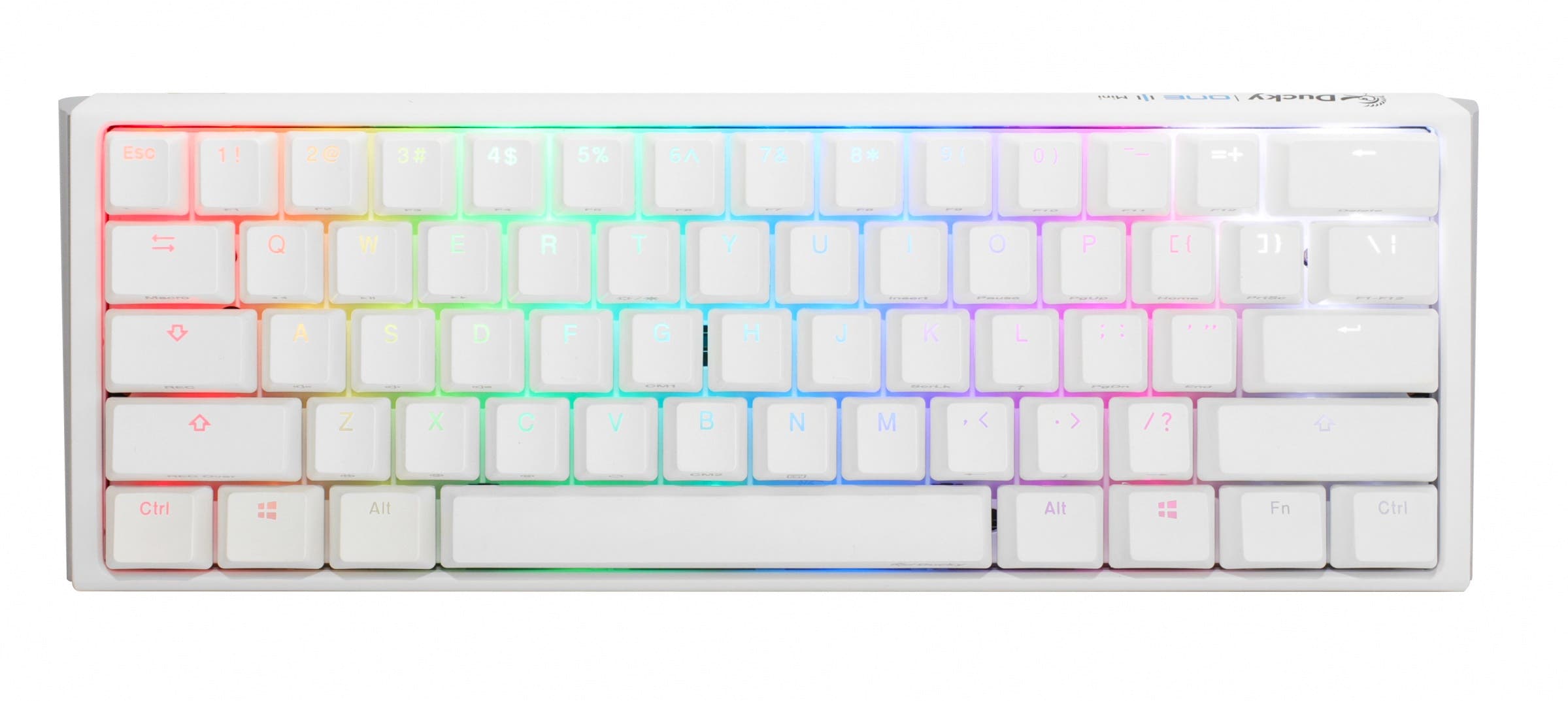 Ducky One 3 Mini Pure White 60% Hotswap RGB Mechanical Keyboard w/ Quack Mechanics
