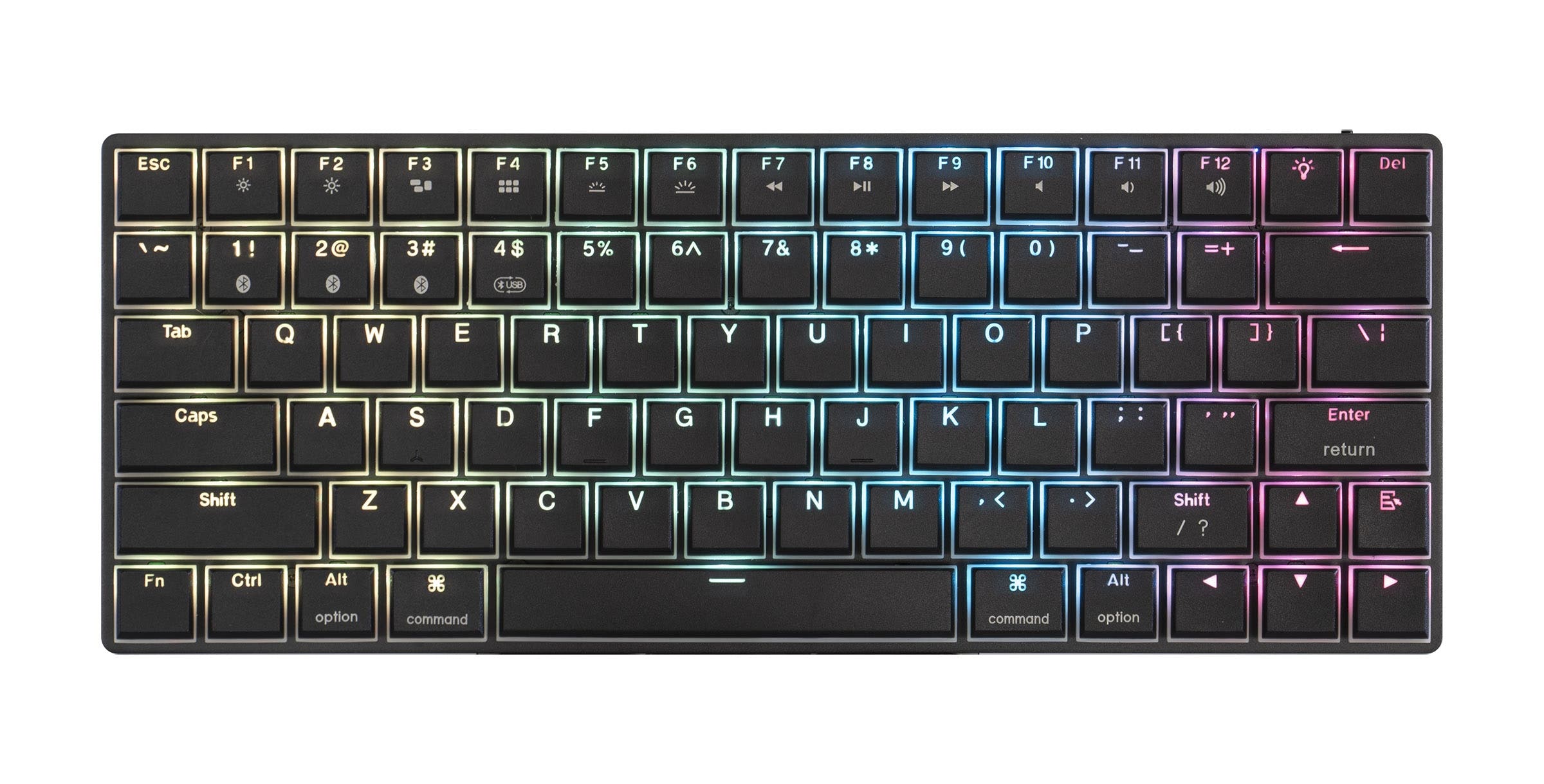 MK LowKey70 Black Aluminum TKL Hotswap Bluetooth RGB Low Profile Mac Mechanical Keyboard