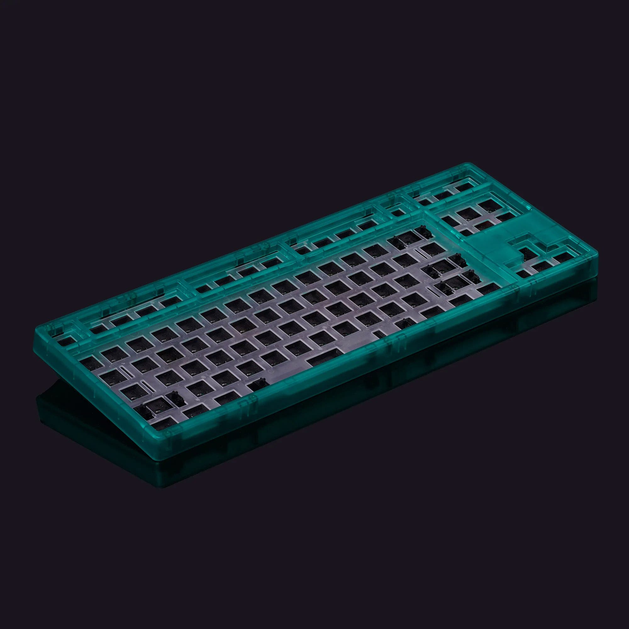 KBDFans Tiger Lite Transparent Green Barebones RGB TKL Hotswap DIY Keyboard Kit