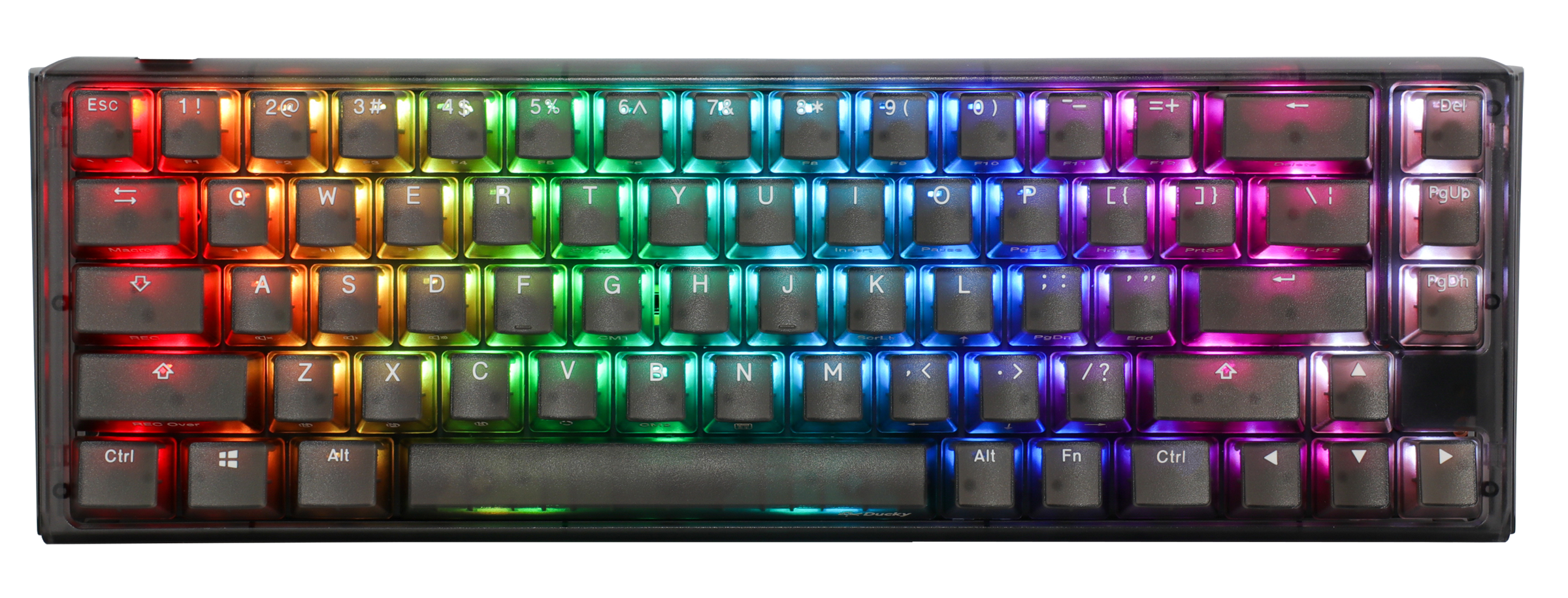 Ducky One 3 SF Aura Clear Black 65% Hotswap RGB Double Shot ABS Mechanical Keyboard