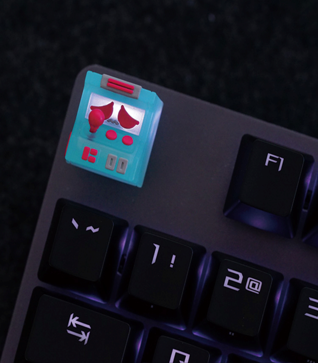 Hot Keys Project HKP Error Sad Trans Blue Red Artisan Keycap