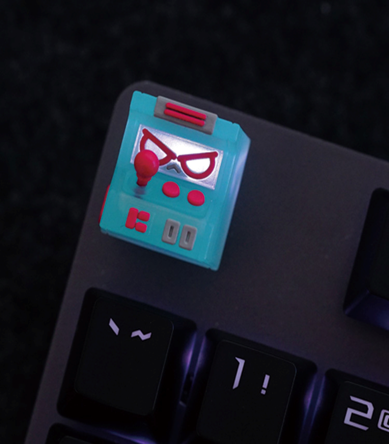 Hot Keys Project HKP Error Angry Trans Blue Red Artisan Keycap