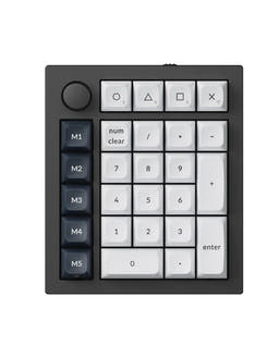 Keychron Q0 Max Aluminum Numpad Bluetooth + 2.4 GHz. Win + Mac Mechanical Keyboard as variant: Carbon Black / Gateron Jupiter Brown