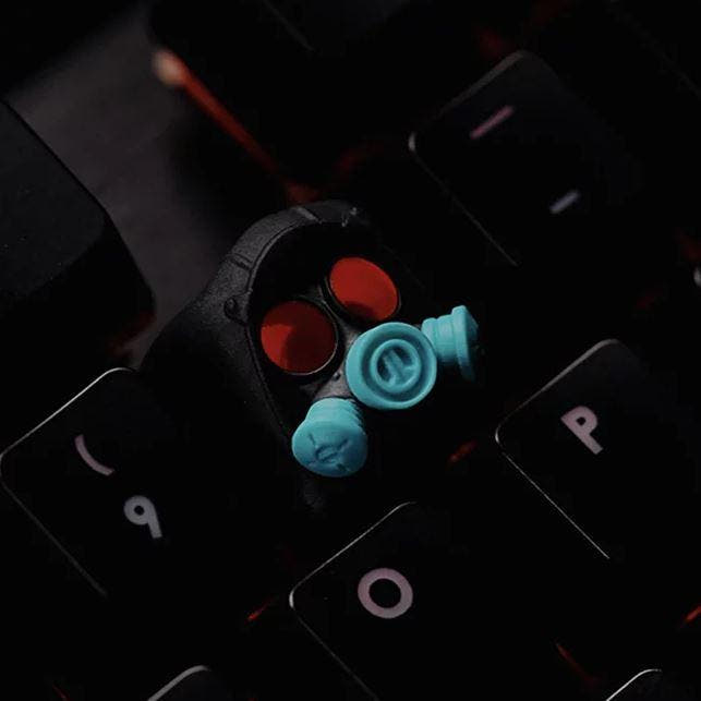 Hot Keys Project HKP Specter Black x Aqua Green Artisan Keycap