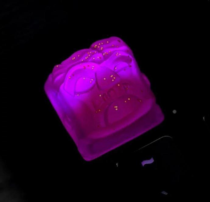 Hot Keys Project HKP Deadhead Purple Glitter Artisan Keycap