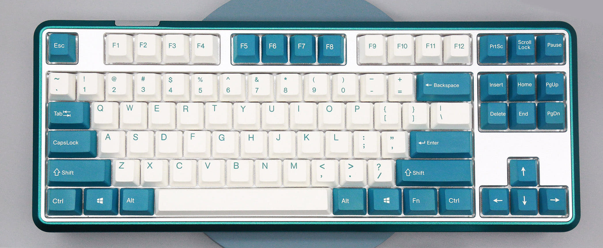 Varmilo Sword 2-87 Twilight Green White LED TKL Dye Sub PBT Aluminum EC Mechanical Keyboard