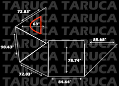 Taruca 270 Darkness awning RHS D-Zip