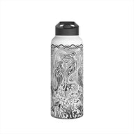 Product image for Mermaid Black - Insulated Water Bottle