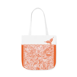 Ocean Orange Tote Bag / White / 46cm x 46cm (L) / Side 1