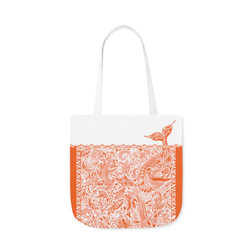 Ocean Orange Tote Bag / White / 46cm x 46cm (L) / Side 1
