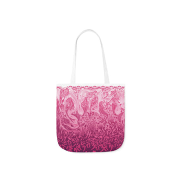 Mermaid Pink Tote Bag / White / 33cm x 33cm (S) / Side 1
