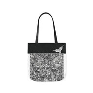 Ocean White Tote Bag / Black / 41cm x 41cm (M) / Side 1