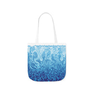 Mermaid Blue Tote Bag / White / 41cm x 41cm (M) / Side 1