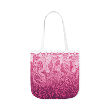 Mermaid Pink Tote Bag / White / 46cm x 46cm (L) / Side 1