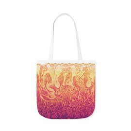 Mermaid Sunset Tote Bag / White / 46cm x 46cm (L) / Side 1