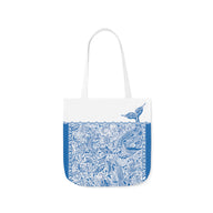 Ocean Blue Tote Bag / White /41cm x 41cm (M) / Side 1