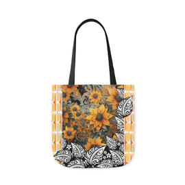 Sunflower Tote Bag / Black / 46cm x 46cm (L) / Side 1