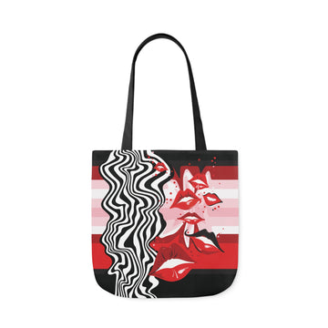 Kissable Tote Bag / Black / 46cm x 46cm (L) / Side 1