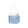 Ocean Blue Tote Bag / White /33cm x 33cm (S) / Side 1