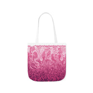 Mermaid Pink Tote Bag / White / 41cm x 41cm (M) / Side 1