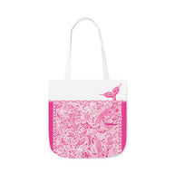 Ocean Pink Tote Bag / White / 46cm x 46cm (L) / Side 1