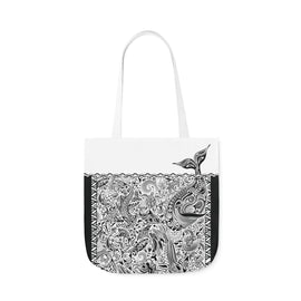 Ocean Black Tote Bag / White /46cm x 46cm (L) / Side 1