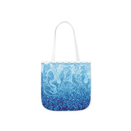 Mermaid Blue Tote Bag / White / 33cm x 33cm (S) / Side 1