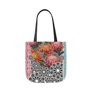 Waratah Tote Bag / Black / 46cm x 46cm (L) / Side 1